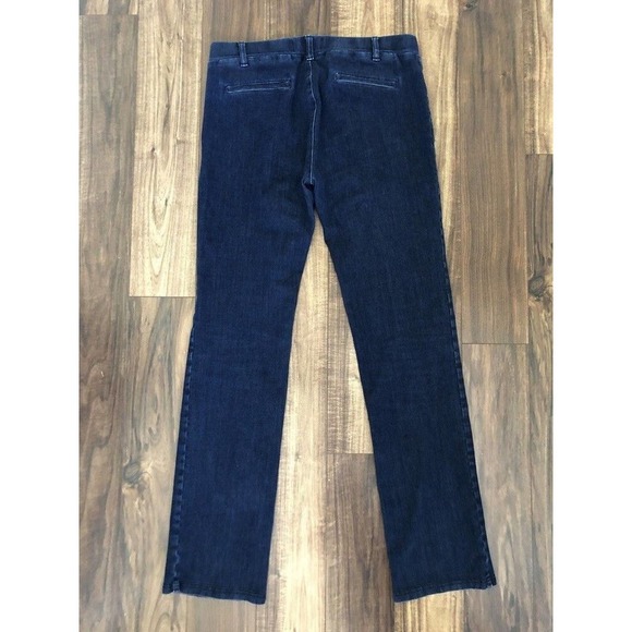 Betabrand Womens Pull On Jeans Size M Stretch Dark Indigo Blue Straight Leg Yoga - Picture 2 of 9